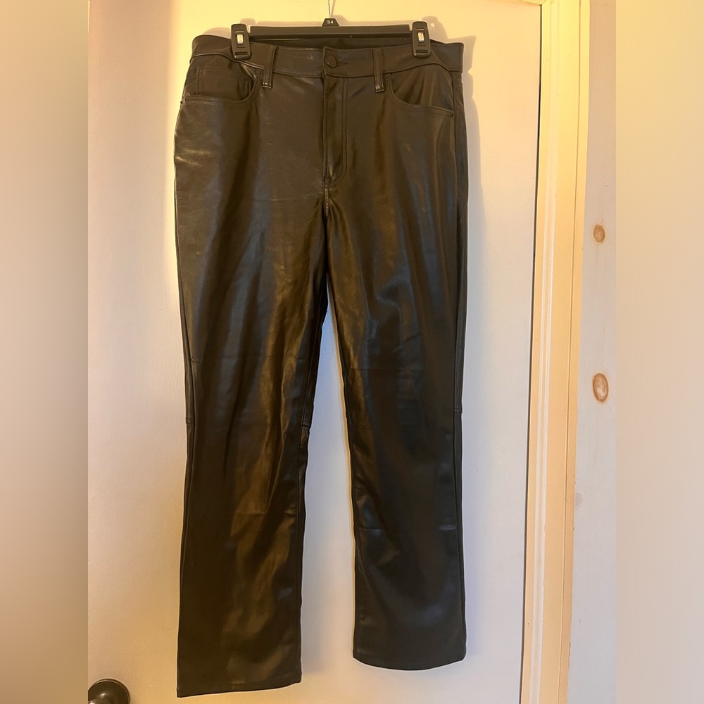 Gap Vegan Leather Slim Ankle pants.